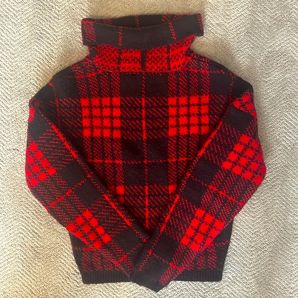 No Boundaries Mock Neck Buffalo Plaid Sweater (size xs) - Picture 4 of 4